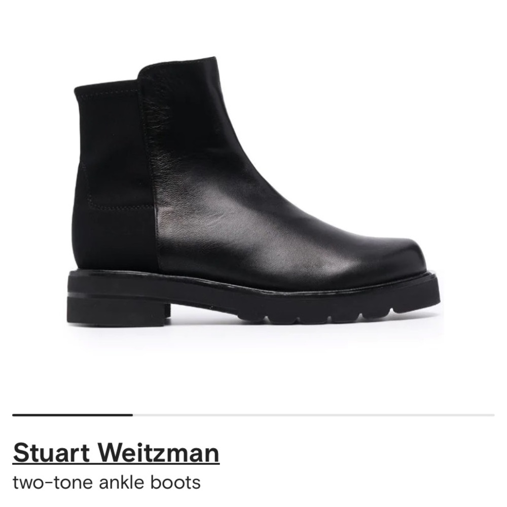 Stuart Weitzman two-tone ankle boots